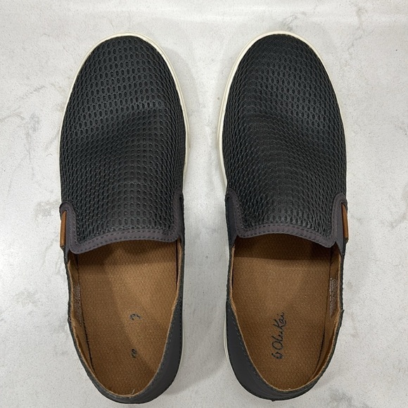 Olukai Pehuea Womens Size US 9.5 Gray Mesh Slip On Loafers Beach Comfort Shoes - Picture 5 of 14